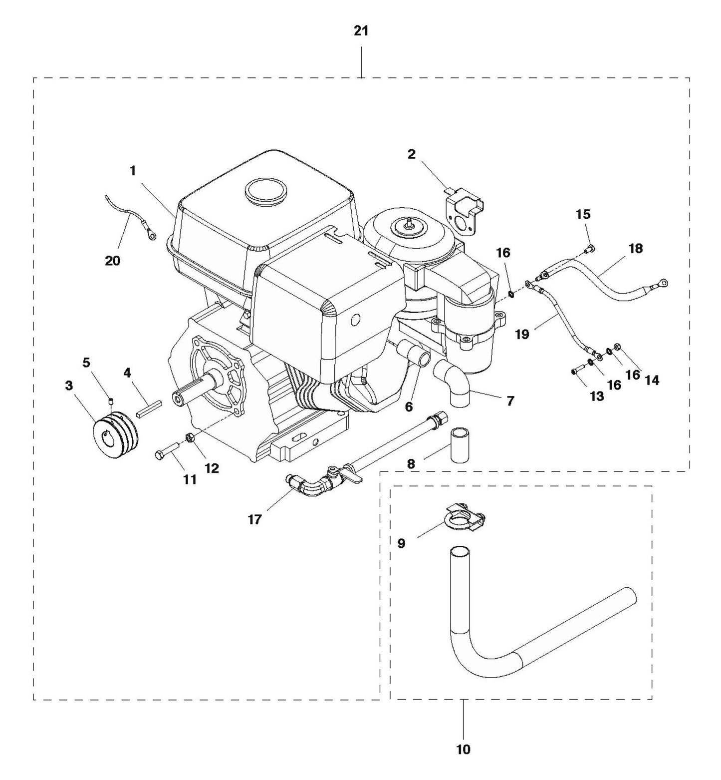 Soff Cut 2500 Engine Assembly Parts by Husqvarna