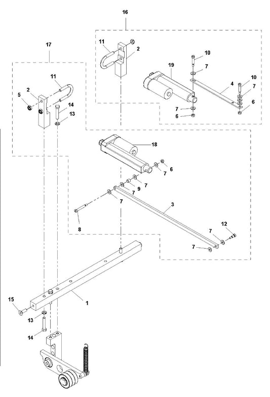 Soff Cut 2500 Pump Cross Bar Assembly Parts
