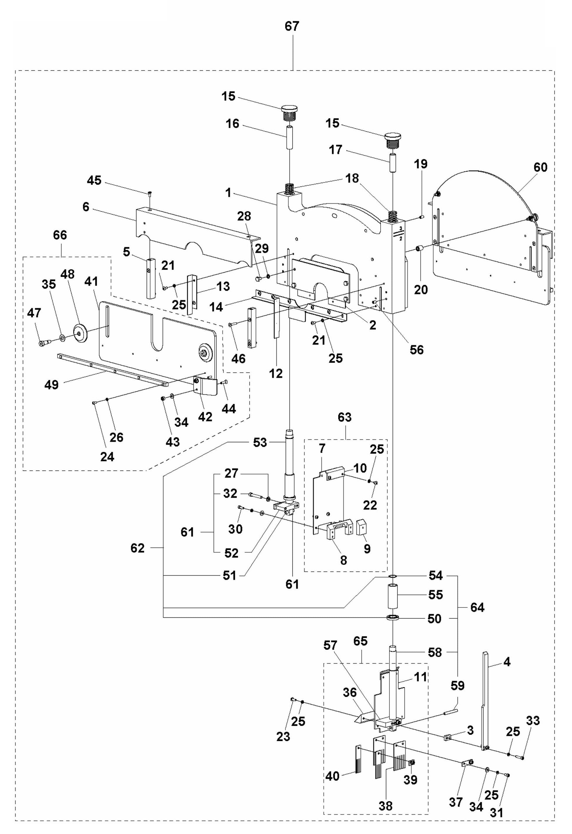 Soff Cut 4200 Blade Block Assembly Parts