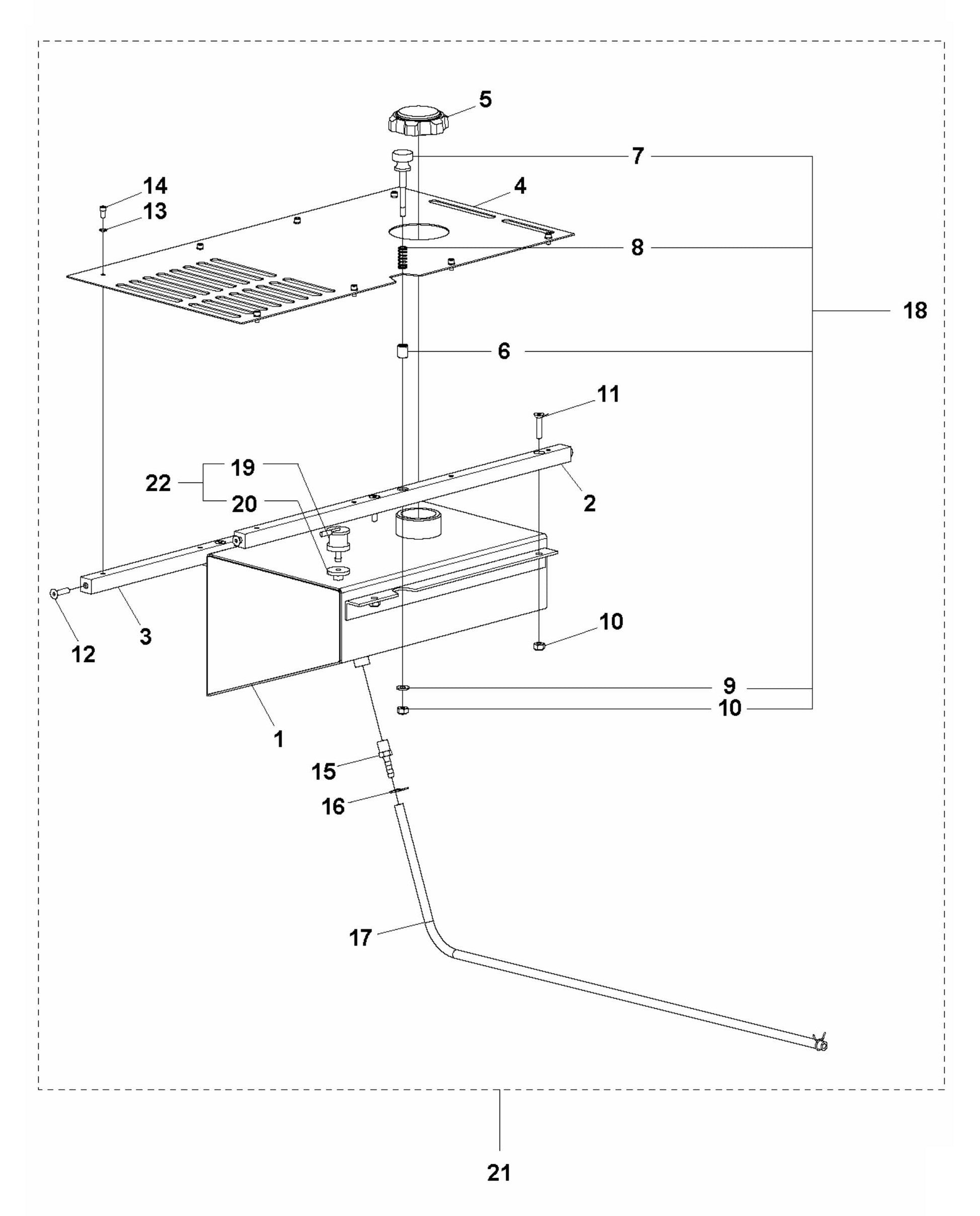 Soff Cut 4200 Fuel Tank Assembly Parts
