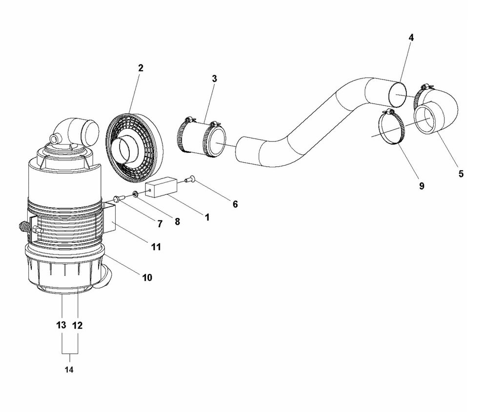 Soff Cut 4200 Intake System Assembly Parts by Husqvarna