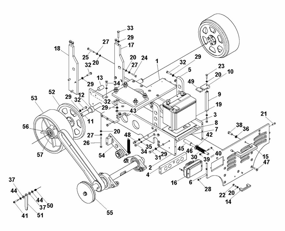 Soff Cut 4200 Main Frame Assembly Parts by Husqvarna
