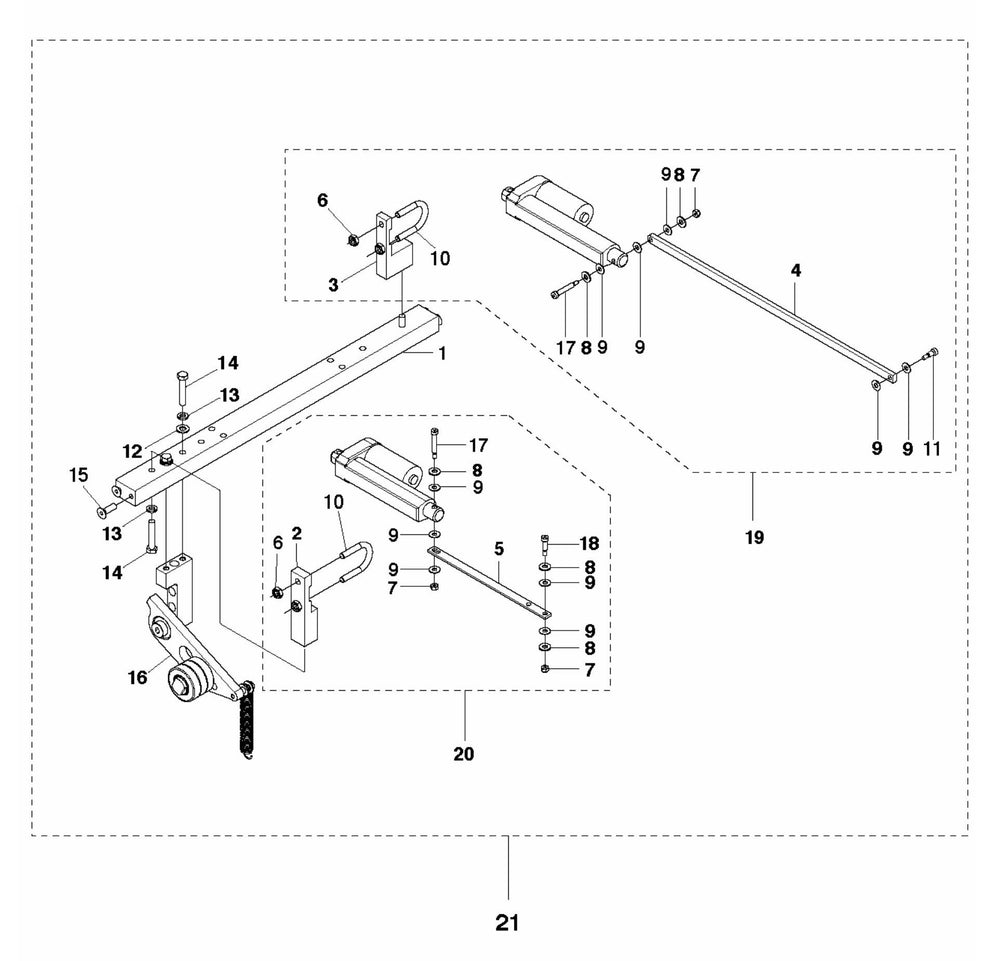 Soff Cut 4200 Pump Cross Bar Assembly Parts by Husqvarna