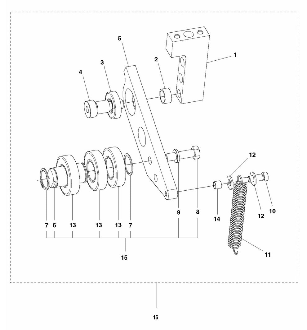 Soff Cut 4200 Pump Idler Pulley Assembly Parts by Husqvarna