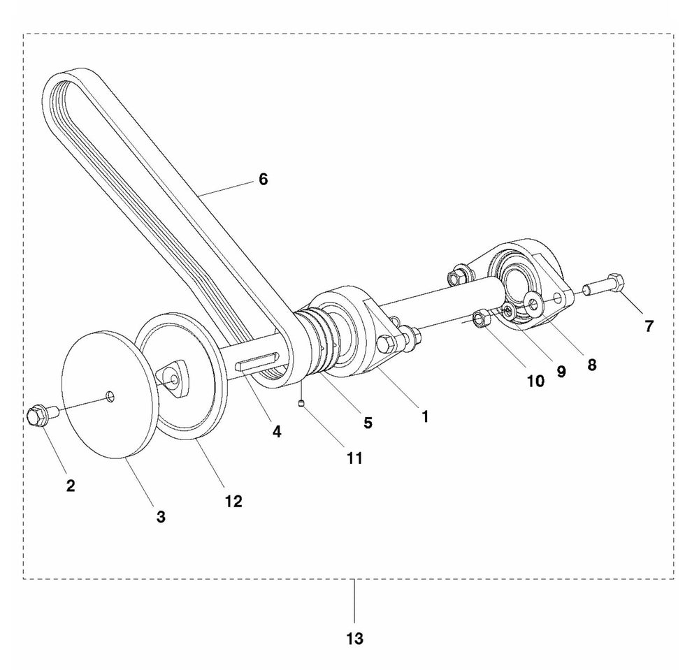 Soff Cut 4200 Blade Shaft Assembly Parts by Husqvarna