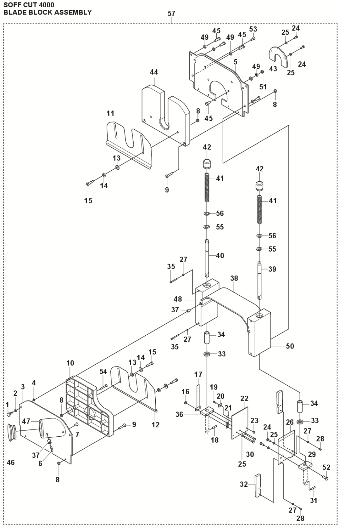 Blade Block Assembly Parts For Soff Cut 4000 by Husqvarna