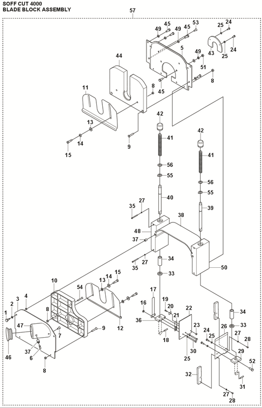 Blade Block Assembly Parts For Soff Cut 4000 by Husqvarna