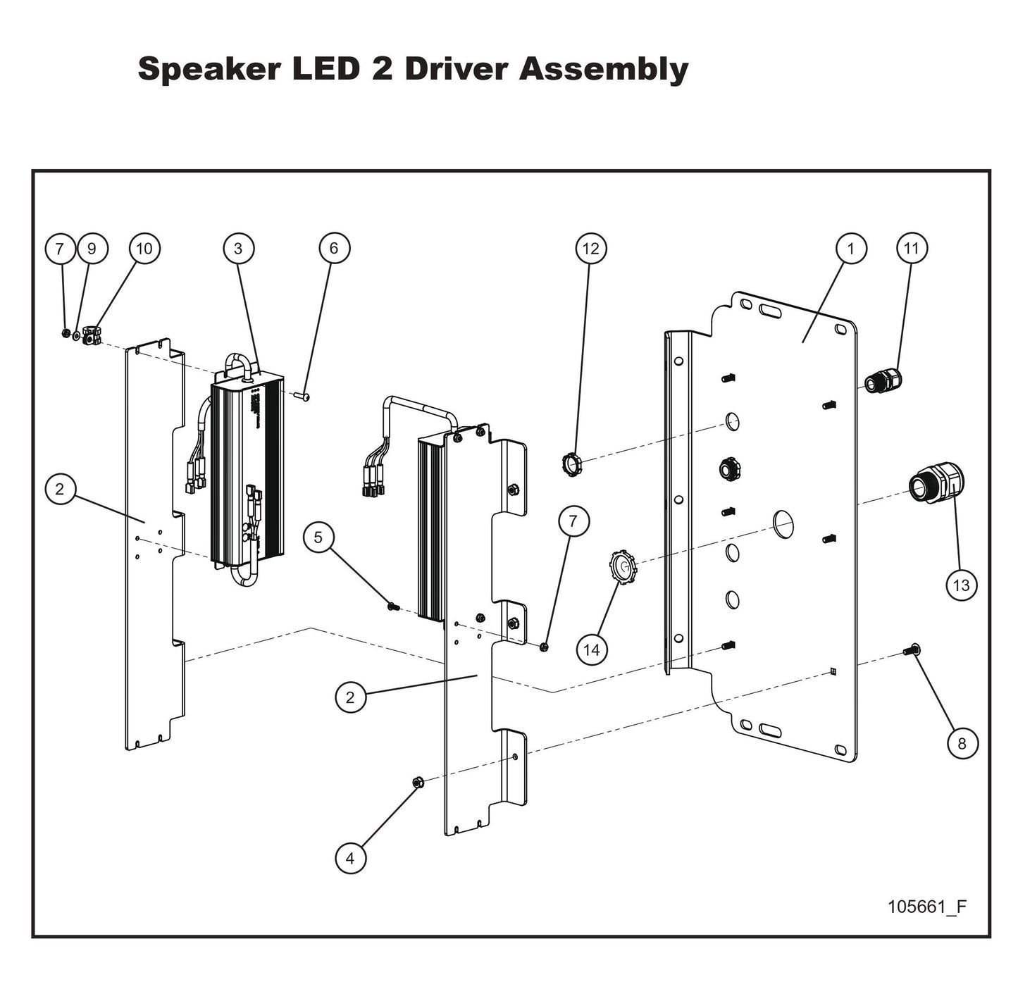 Speaker LED 2 Driver Assembly Parts By Allmand
