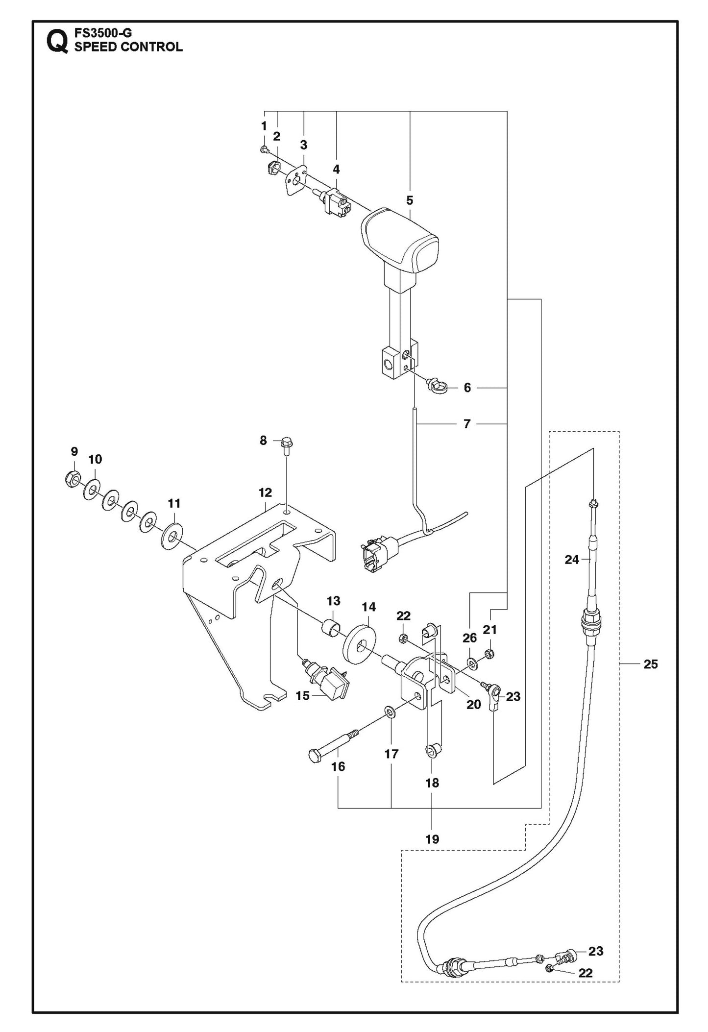 Speed Control for FS3500 G II By Husqvarna