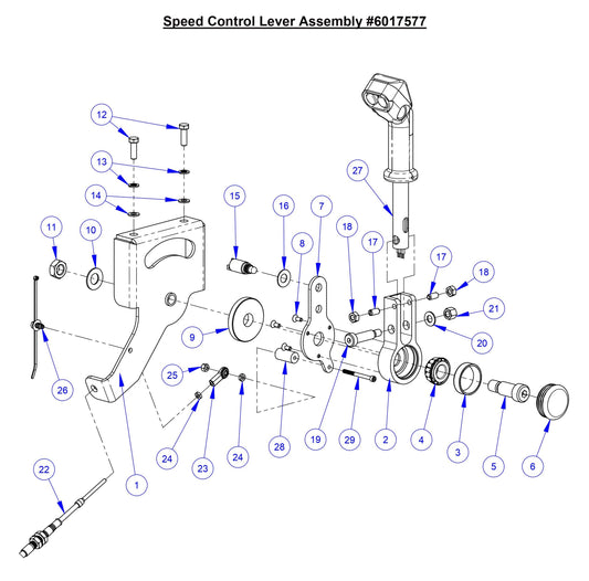 CC7574DD Speed Control Lever Assembly