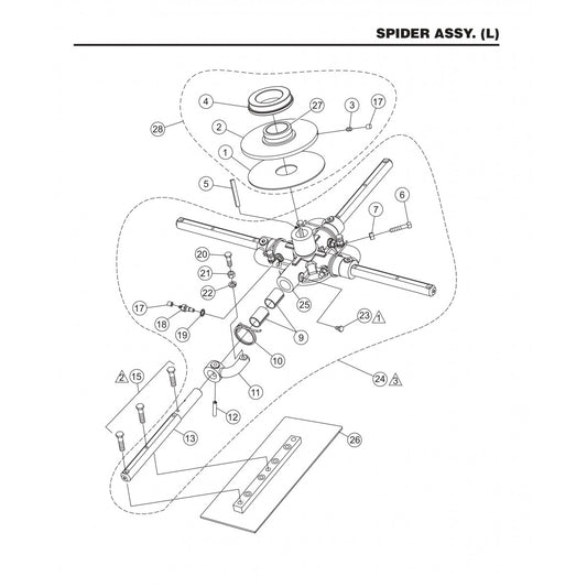 HTN27KTCSL HTN28KTCSL Spider Assembly (L)