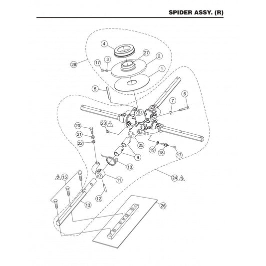 HTN27KTCSL HTN28KTCSL Spider Assembly (R)