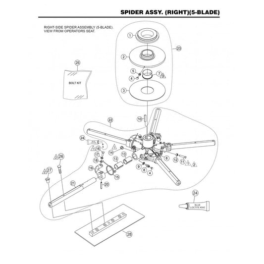 HHNG4 HHNG5 Spider Assembly (Right) (5-Blade)