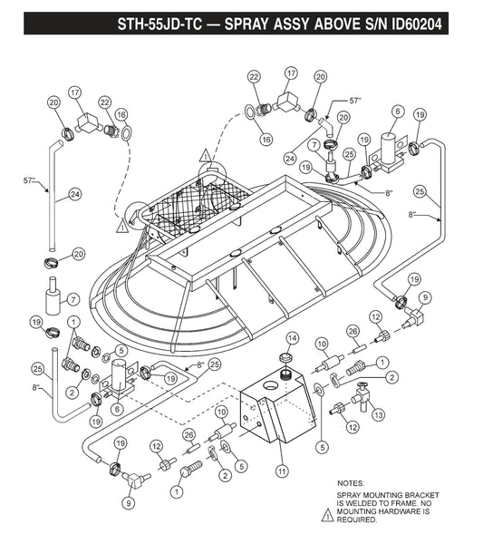 STH Spray Assembly Above SN ID60204
