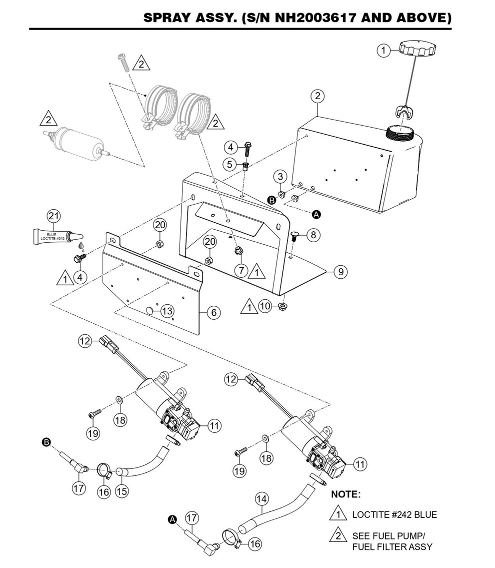 HTX6H Spray Assembly (S/N NH2003617 and Above)