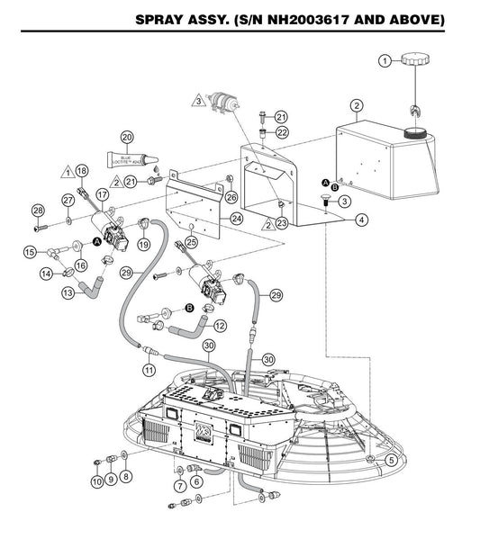 STX6H Spray Assembly (SN NH2003617 and Above)