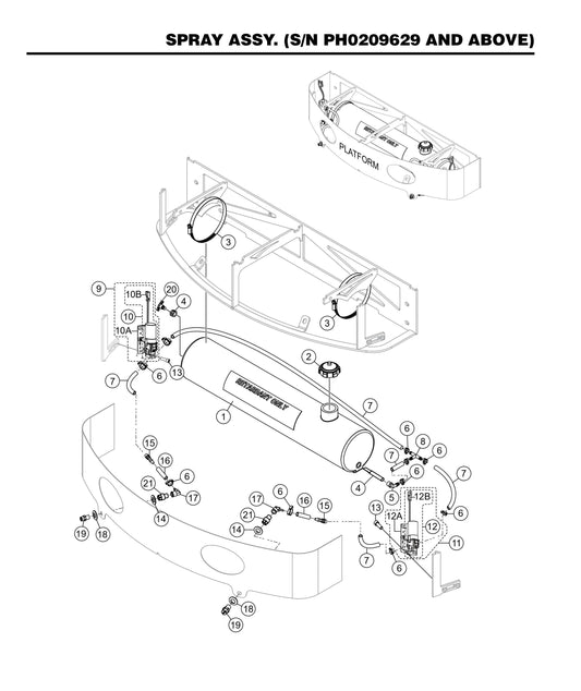 HHXDF4 HHXDF5 Spray Assembly (S/N PH0209629 and Above)