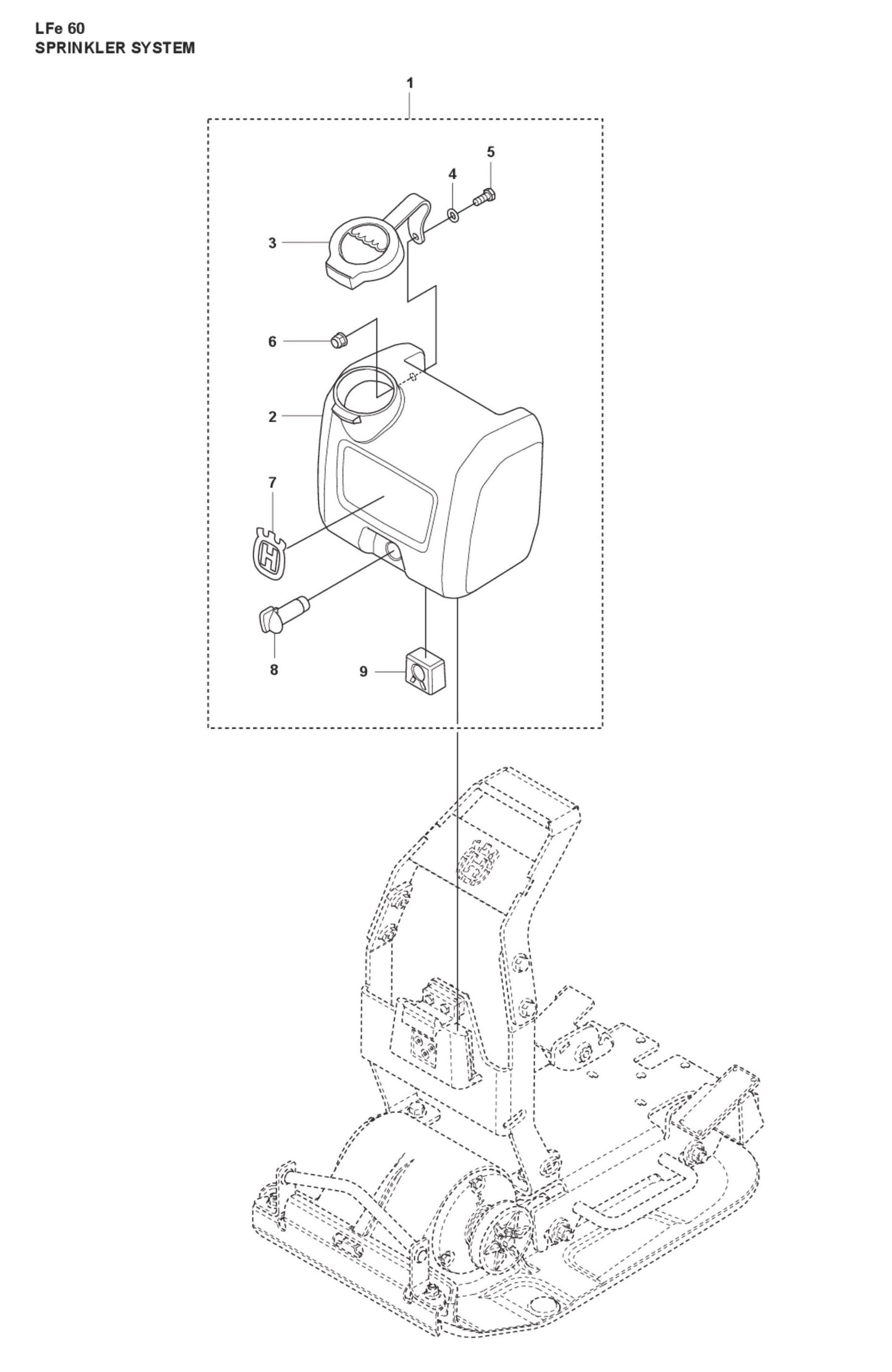 Sprinkler System Parts For LFe 60 By Husqvarna
