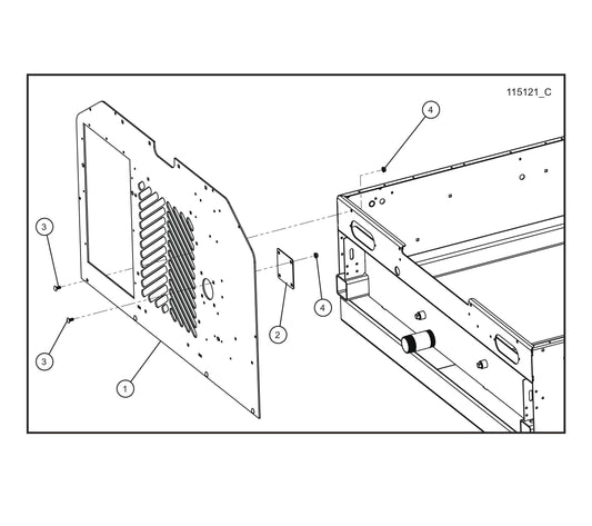 Maxi-Lite-Standard Rear Panel Parts By Allmand