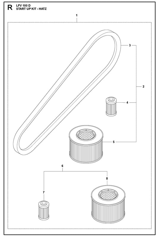Start Up Kit-Hatz Parts For LFV 100 By Husqvarna
