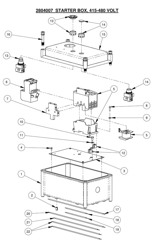 CC2500 Starter Box, 415-480 VOLT 