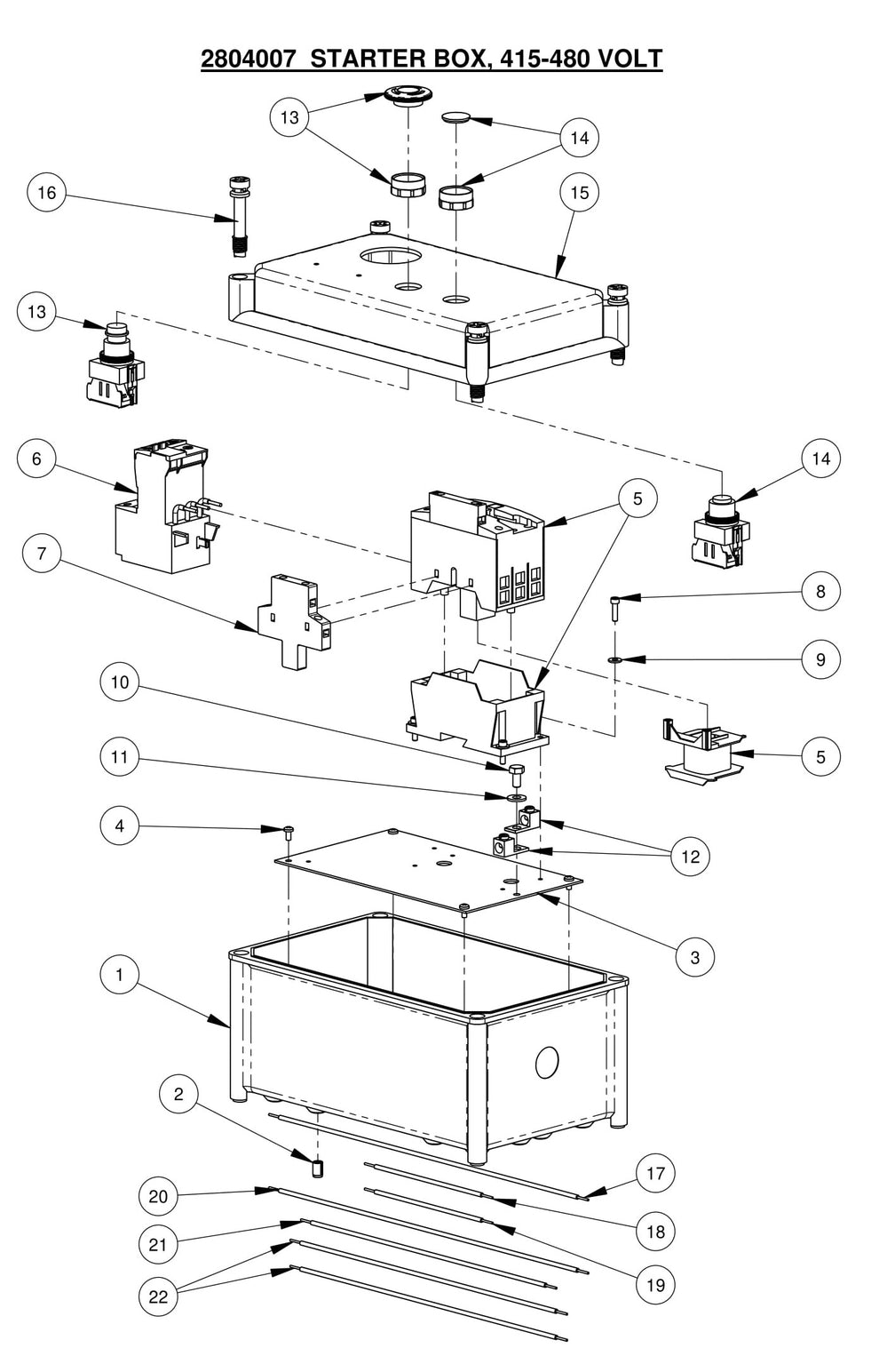 CC2500 Starter Box, 415-480 VOLT 