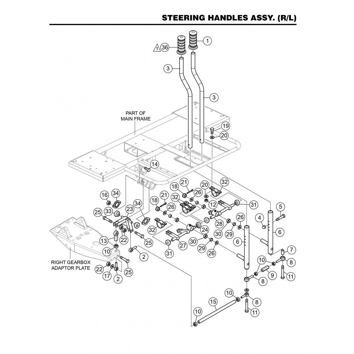 HTNS5S-2 Steering Handles Assembly (R/L)