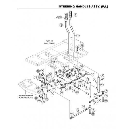 HTNS5S-2 Steering Handles Assembly (R/L)