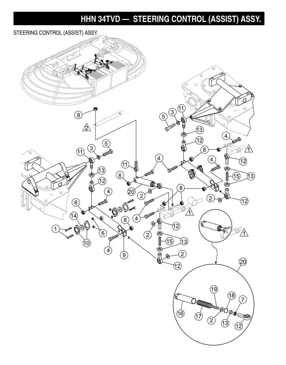 HHN-34TVD Steering Control (Assist) Assembly