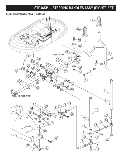 STR46SP STOW-Steering Handles Assembly (Right/Left)