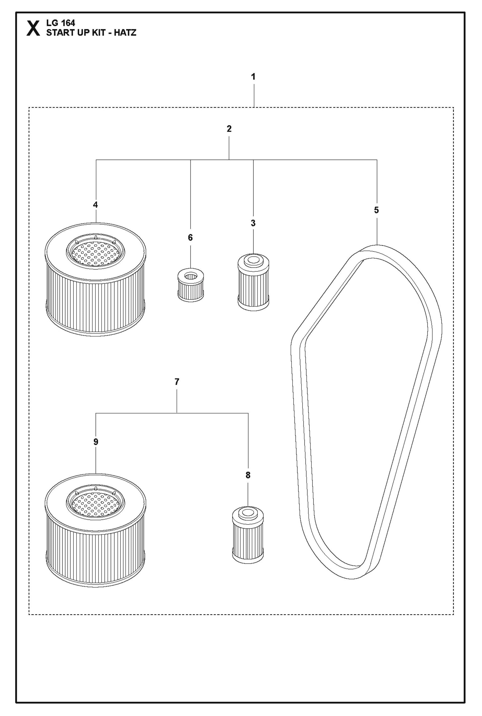 Start up Kit - Hatz Parts For LG 164 Diesel By Husqvarna