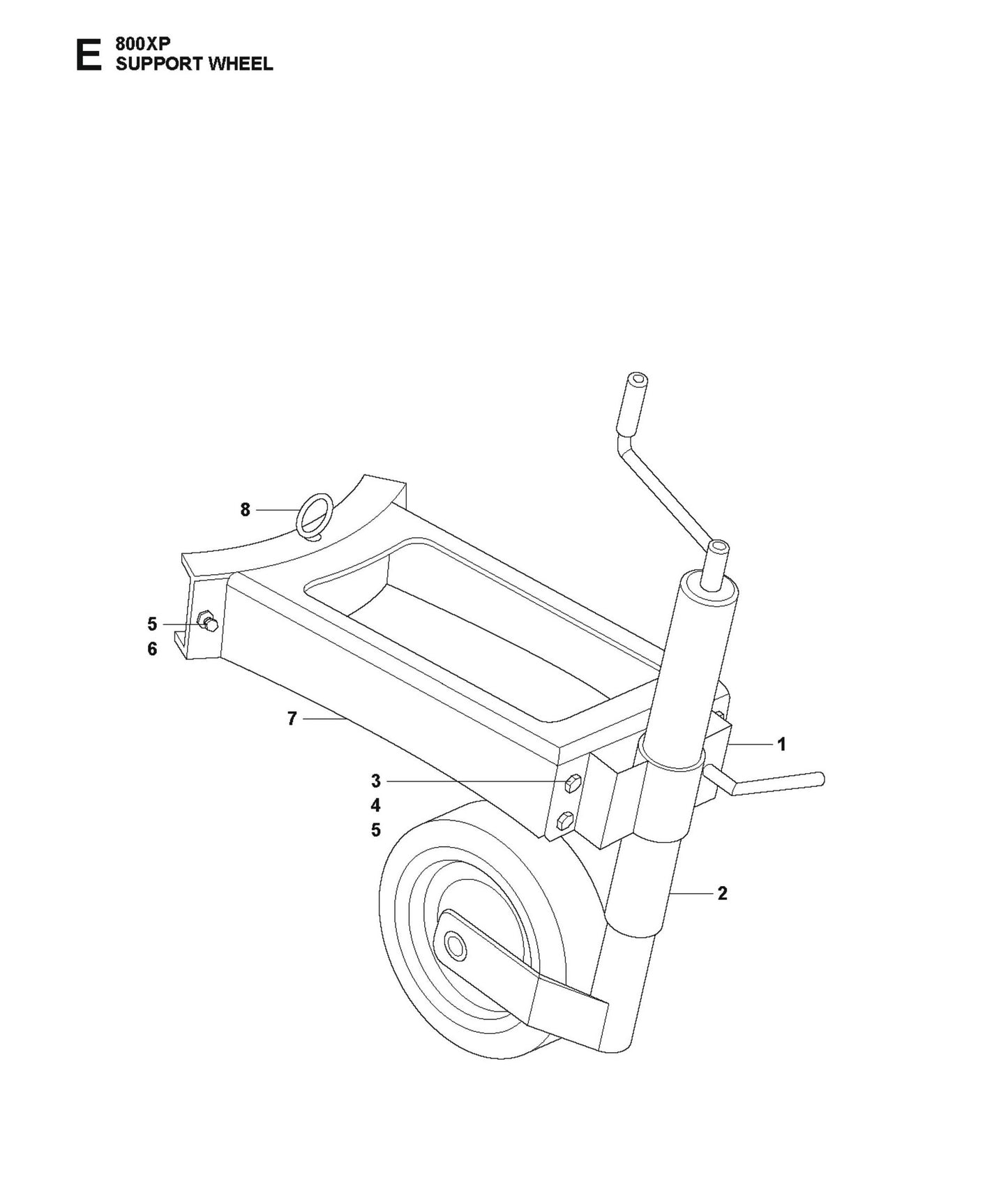 Support Wheel Parts For HTC 800 XP By Husqvarna