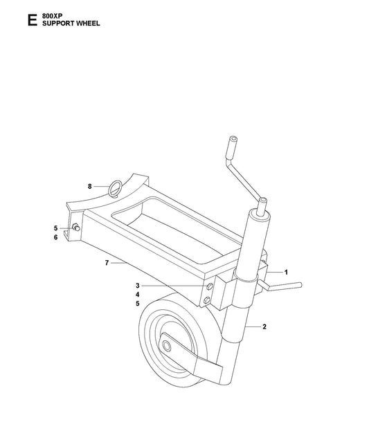 Support Wheel Parts For HTC 800 XP By Husqvarna