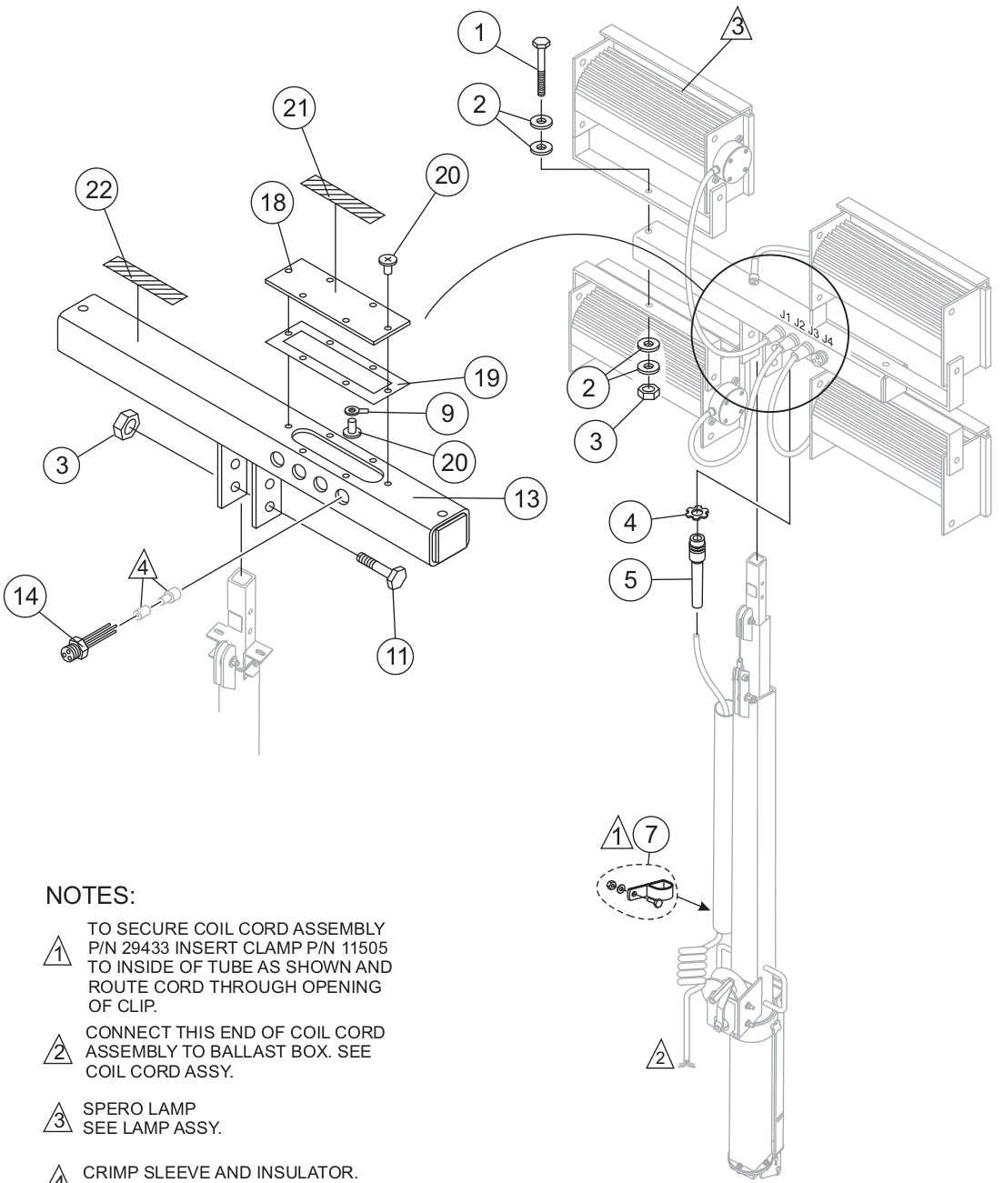 T-Bar Assembly Parts for LT12D50B Light Tower by Multiquip
