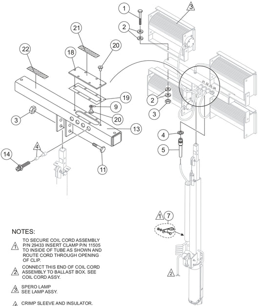 T-Bar Assembly Parts for LT12D50B Light Tower by Multiquip