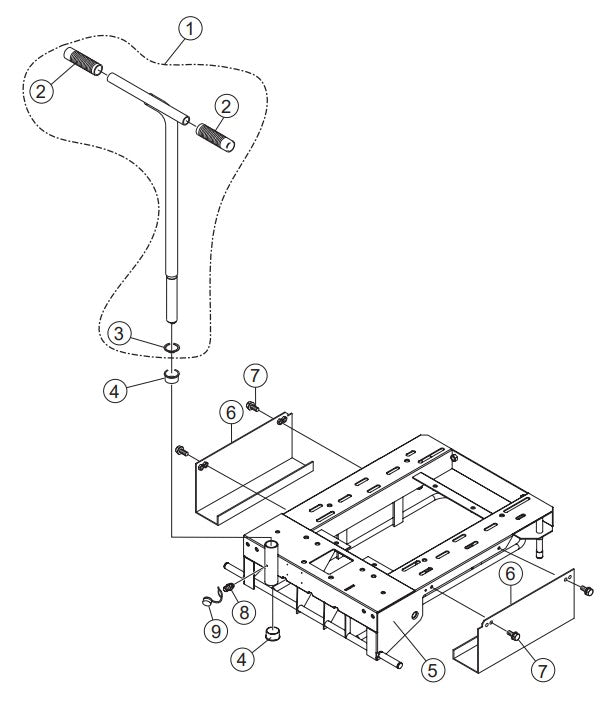T-Handle Assembly Parts-GB43LED S/N G4100154 AND ABOVE