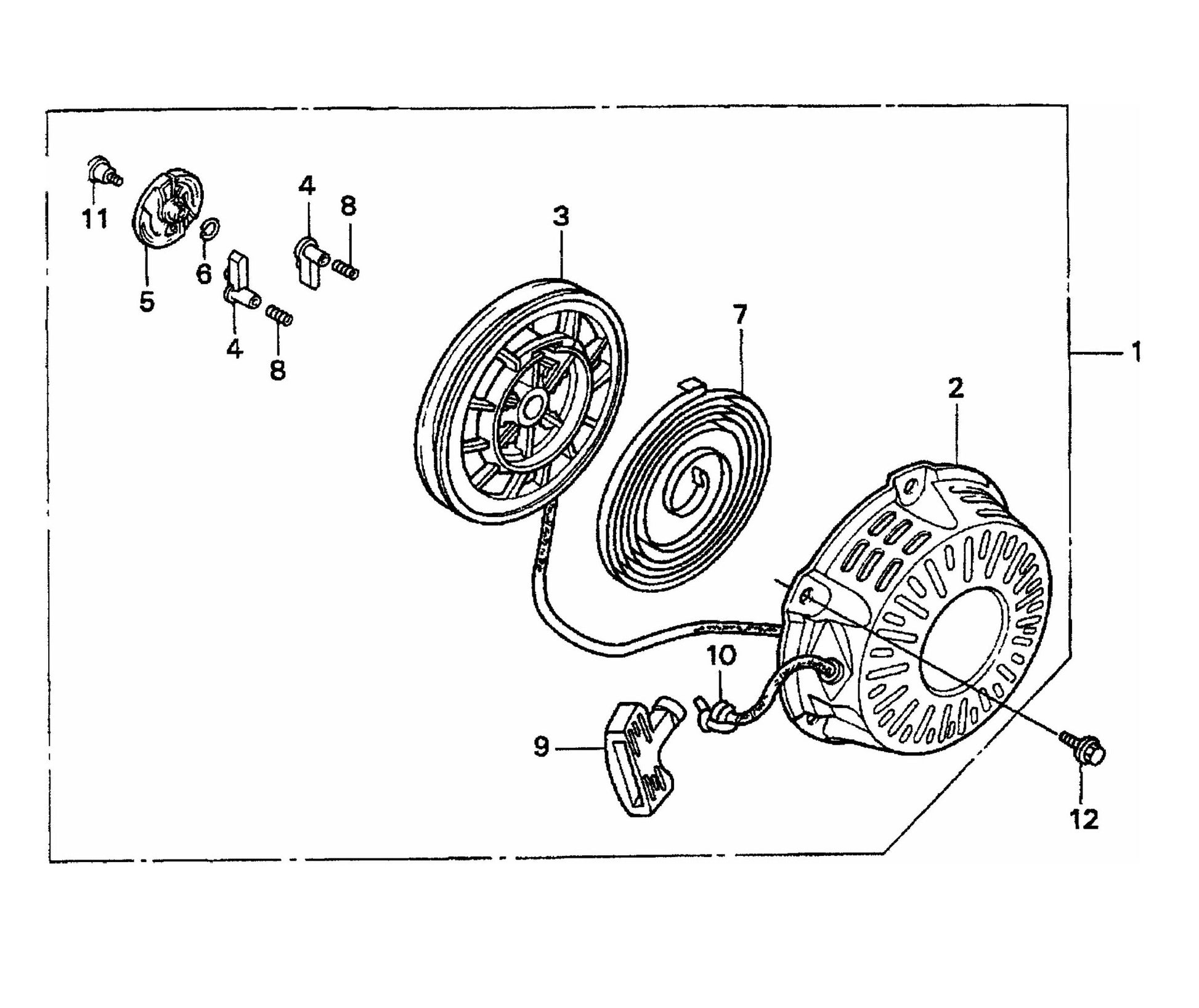 HONDA GX160K1TX2 Engine Recoil Starter Assembly Parts For T20H/QP202TH By Multiquip
