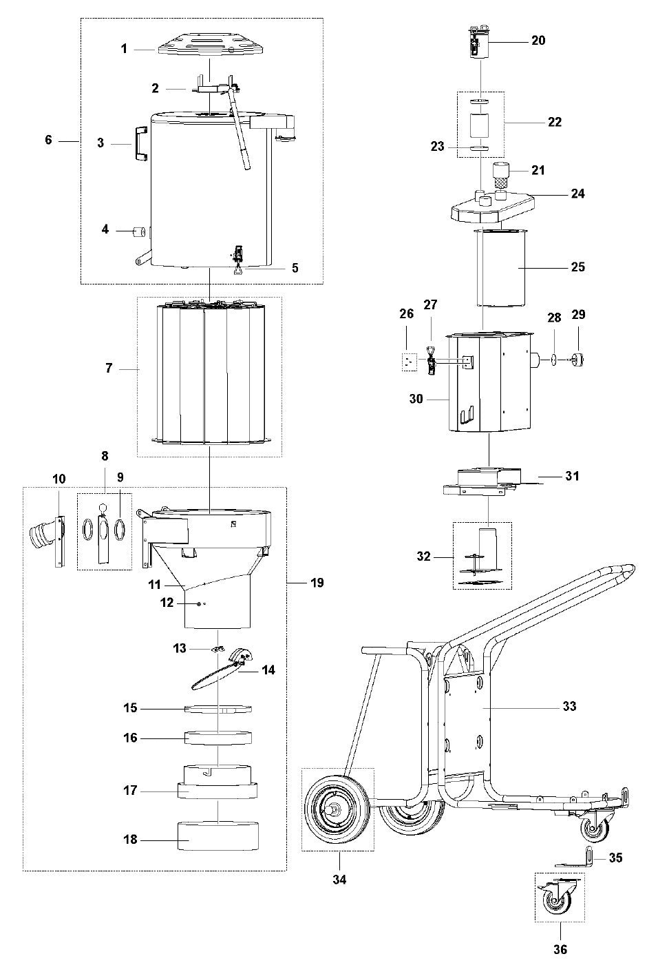 T 8600 Propane Frame Assembly Parts