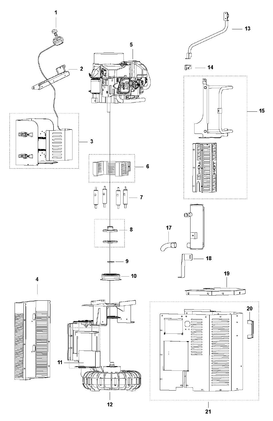 T 8600 Propane Motor Assembly Parts