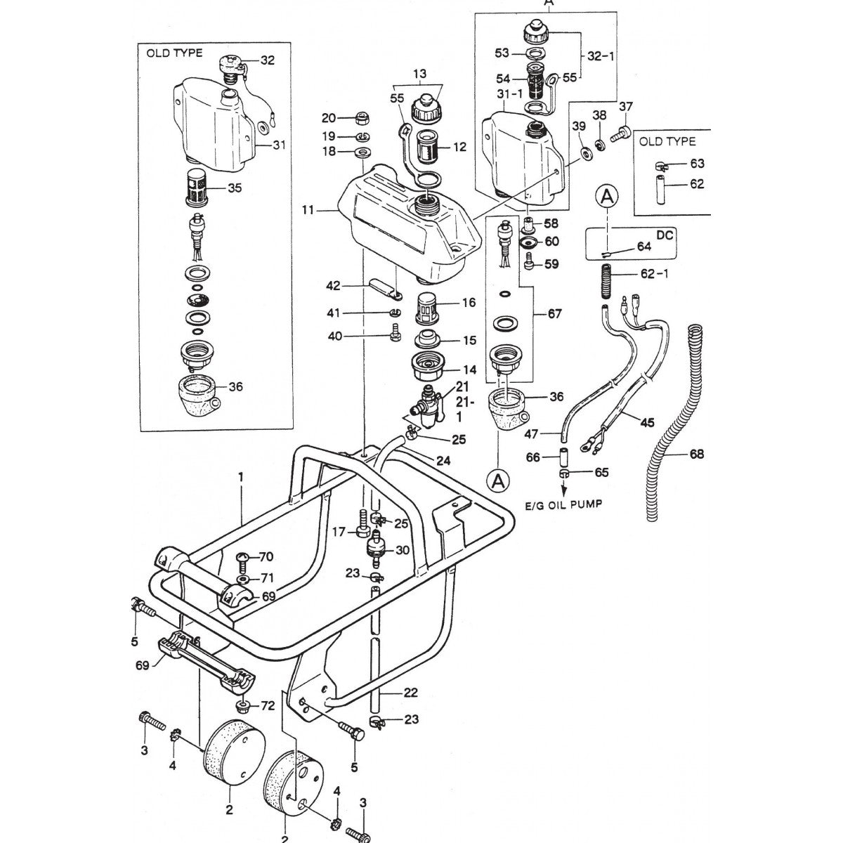 MT60HS Tank And Handle Assembly Parts