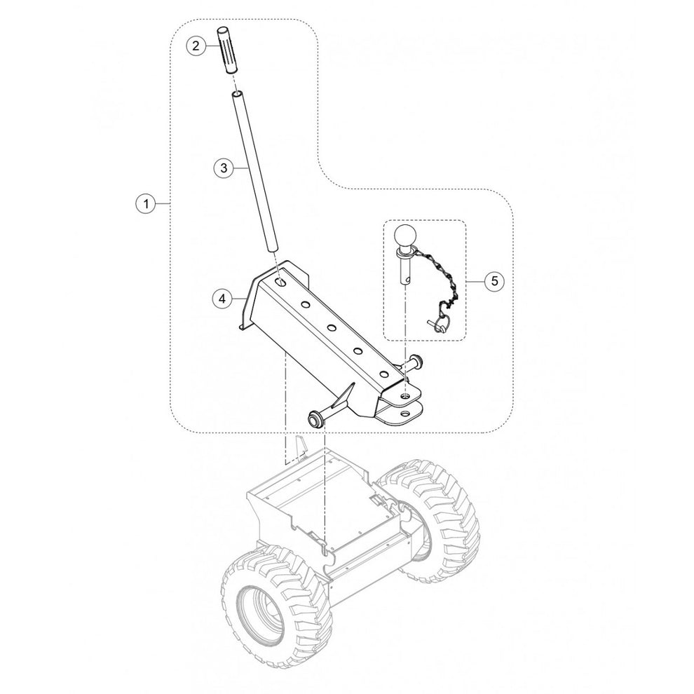 TB11G Tow Hitch Assembly Parts by Multiquip Whiteman