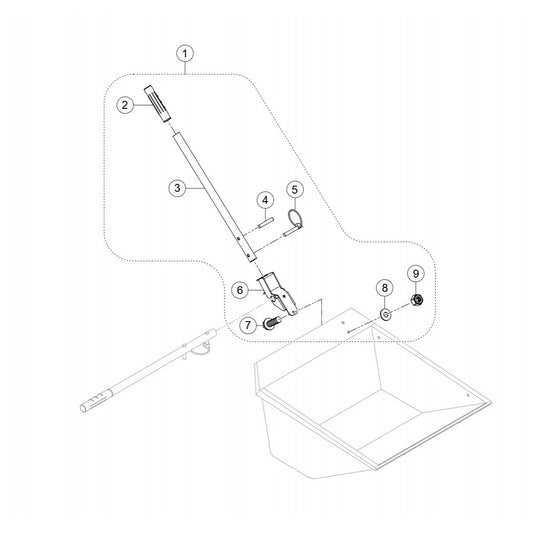 TB11G Tub Tipping Handle Assembly Parts by Multiquip Whiteman