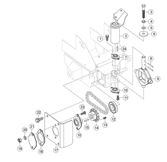 TB11G Center Steering Assembly (Electric / Gas) Parts by Multiquip Whiteman