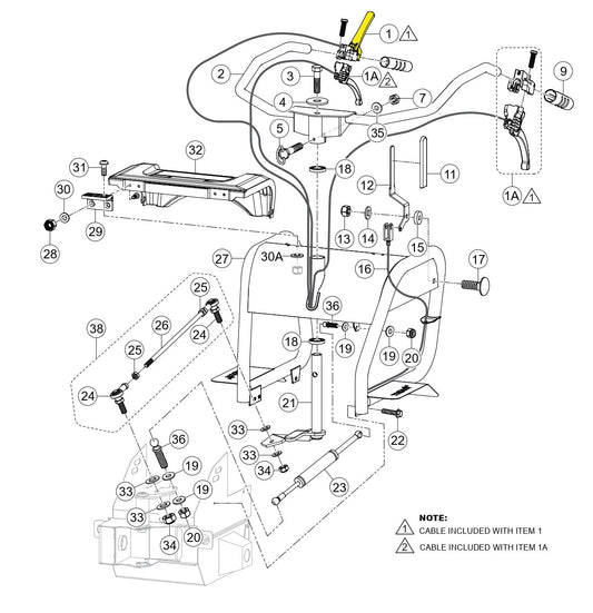 TB11G Top Frame Steering Assembly (Gas) Parts by Multiquip Whiteman