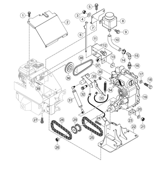TB11G Transmission Assembly (Gas) Parts by Multiquip Whiteman