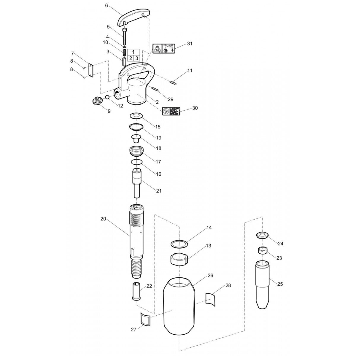 TEX 10PSR Pneumatic Pick Hammer