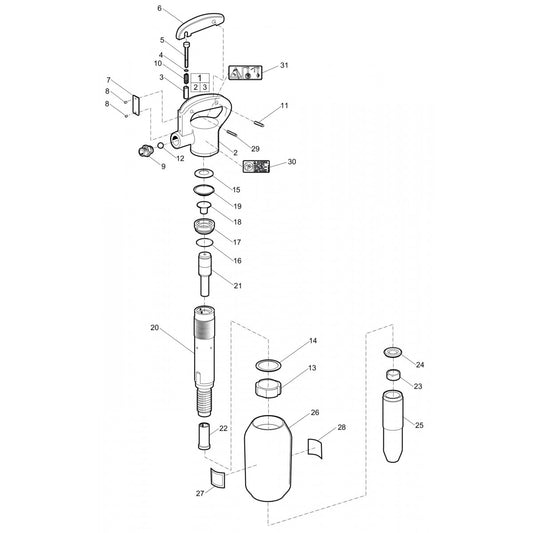TEX 10PSR Pneumatic Pick Hammer