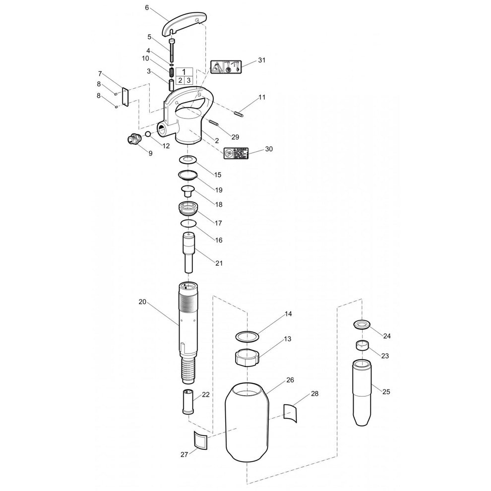 TEX 10PSR Pneumatic Pick Hammer