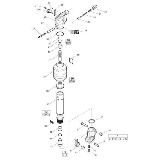 TEX 12PSKL US Pneumatic Pick Hammer