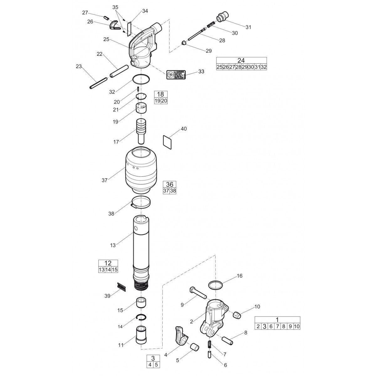 TEX 12PSRKL Pneumatic Pick Hammer